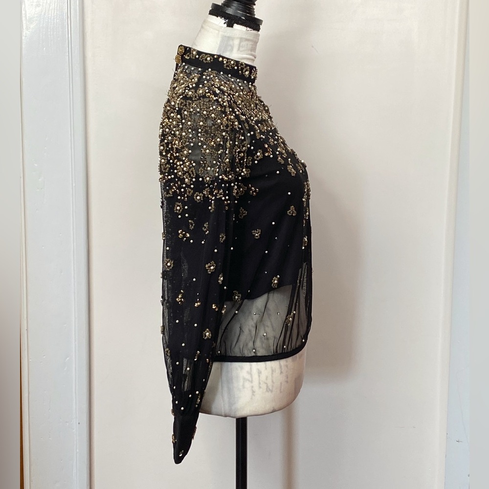 FARM Rio Embroidered Bubble Tulle Blouse size XS - Picture 9 of 15